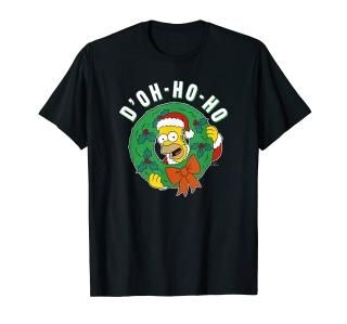 The Simpsons Christmas Homer D'Oh-Ho-Ho Alt T-Shirt
