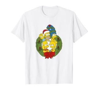 The Simpsons Christmas Wreath T-Shirt