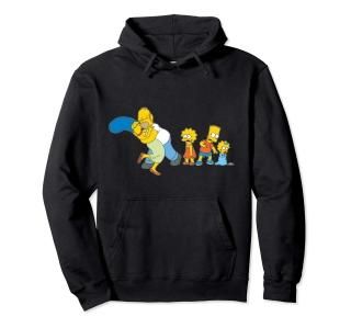 The Simpsons Marge Homer Bart Lisa Maggie Kiss Pullover Hoodie