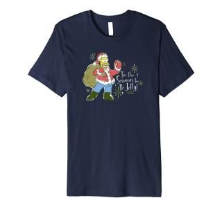 The Simpsons Christmas Homer Tis The Jelly Season! Premium T-Shirt