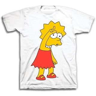 The Simpsons Mens Lisa Simpson Classic Shirt - Homer Bart Lisa Simpsons L is for