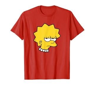 The Simpsons Lisa Simpson Bored Big Face T-Shirt