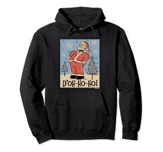 The Simpsons Homer Santa Christmas Holiday Doh-Ho-Ho Pullover Hoodie