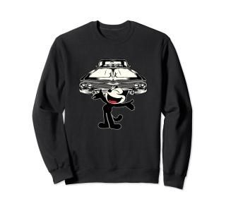 Felix Cat Cartoon Giant Lowrider Car Club Design Mashup Sweatshirt