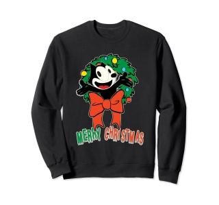 Merry Christmas Felix! Felix Classic Holiday Joy Xmas Wreath Sweatshirt