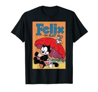 Felix The Cat and the Mouse go to the Beach! T-Shirt