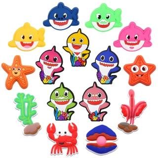 15 Pcs Shark Croc Charms Cartoon Shoe Decoration Charms Animal Croc Accessories 