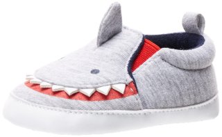 Gerber Baby Sneakers Crib Shoes Newborn Neutral Boy Girl 0-9 Month Grey Shark 0 