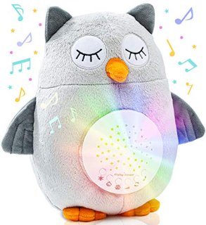 Crib Soother Plush Night Light Cry Detector - W/ 10 Lullabies & White Noise - Ba