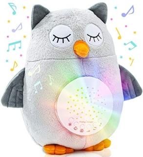 Crib Soother Plush Night Light Cry Detector - W/ 10 Lullabies & White Noise - Ba