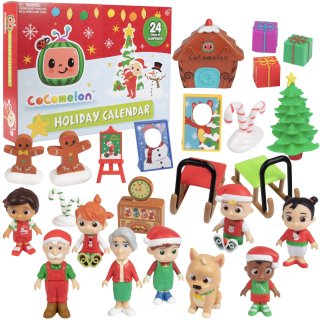 CoComelon 2022 Holiday Advent Calendar for Kids 24 Piece Gift Playset - Set Incl