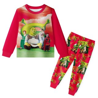 Shrek Costume for Kids Boys Monster Shrek Long Shirts and Pants Sets Home Casual