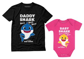 Matching Baby Shark Shirts for Daddy Baby Set for Father and Baby Outfits Gift D