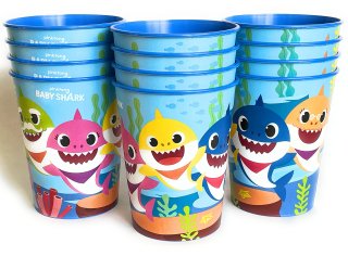 Baby Shark Party Favor Cups -16oz - 12 cups Blue
