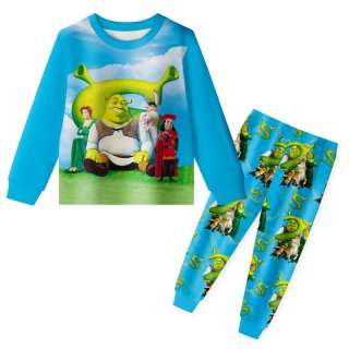 Shrek Costume for Kids Boys Monster Shrek Long Shirts and Pants Sets Home Casual