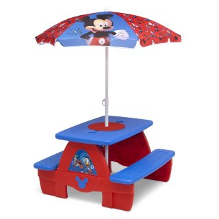 Delta Children 4 Seat Activity Picnic Table Mickey Mouse