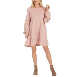 Mud Pie Women's Kristy Sweatshirt Dress Blush Medium