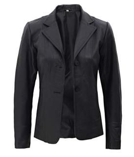 Blingsoul Leather Blazer For Women  1302974 Surrey Black L