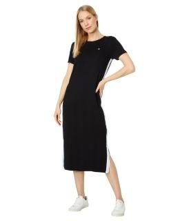 Tommy Jeans Women's Midi Short-Sleeved Dresses with Chic Stripe Detailing Down T