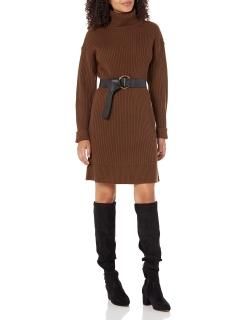 The Drop ɥ쥹 Kayden Cozy Turtleneck Dress ǥ Coffee Bean XL