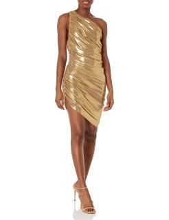 Norma Kamali Women's Diana Mini Dress Gold Large