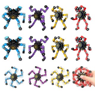 12 PCS Fidget Spinners ToysTransformable Creative Mechanical Gyro Toy Anti-Anxie