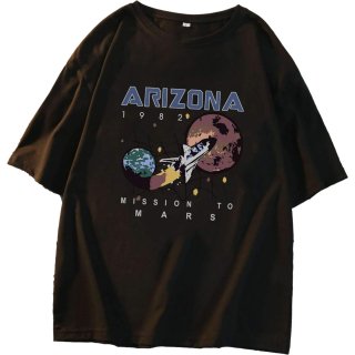 Y2k Cartoon Arizona Planet Printing Women T-Shirt Summer Korean Fashion Harajuku