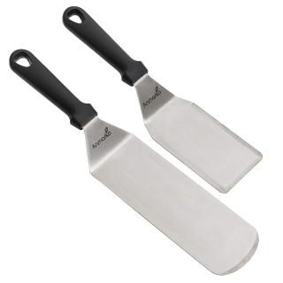Professional Spatula Set - Stainless Steel Pancake Turner and Griddle Scraper - 