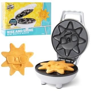 Rise and Shine Mini Sun Waffle Maker - Mini Personal-Sized 4 Sunshine Smile Indi