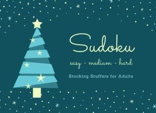 Stocking Stuffers for Adults Sudoku Easy - Medium - Hard Women's or Men's Gift I