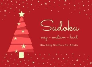 Stocking Stuffers for Adults Sudoku Easy Medium Hard Fun Holiday Activity Book f