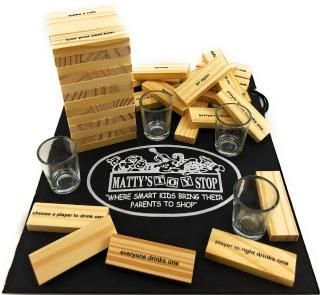 ۡ०Homeware Deluxe Drunken Tower The Grab A Piece Drinking Game with Exclusiv