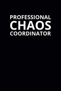 Professional Chaos Coordinator 6x9 Lined Funny Work Notebook 108 Page Office Gag