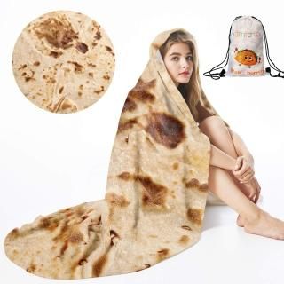 Admitrack Tortilla Wrap BlanketBurritos Round Wrap BlanketTortilla Throw Blanket