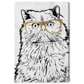 The Oliver Gal Artist Co. Oliver Gal Gold Glasses' Gray Cats and Kittens 륢