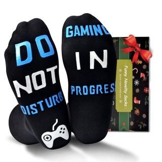 Christmas Stocking Stuffers Gaming Socks - Funny Gaming Gifts for Teen Boys Men 