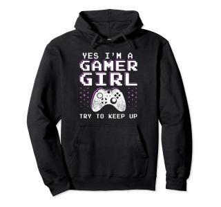 Gamer Girl Stuff Gifts for Teens - Funny Video Gaming Gift Pullover Hoodie