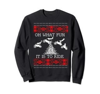 Oh What Fun It is To Ride-Dirt Bike Ugly Christmas Sweater