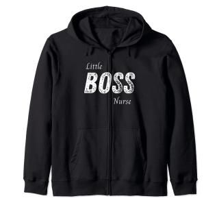 Little Boss Nurse Baby Children Happy Nurse Day Zip Hoodie