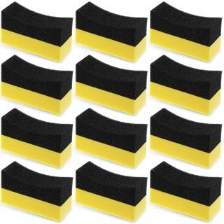 Frienda 12 Pieces Tire Contour Dressing Applicator Pads Color Polishing Sponge W