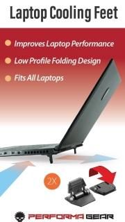 Laptop Cooling Feet Improves Laptop Cooling Performance. Works with All laptops 