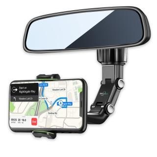 PKYAA Rearview Mirror Phone Holder for Car 360 Rotating Rear View Mirror Phone 