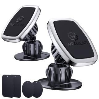 WixGear Universal Stick On Swivel Mount 2 Pack Dashboard Magnetic Phone Holder f