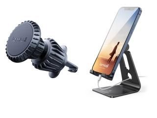 Bundle Set - Lamcall 4th Gen. Magnetic Car Vent Phone Holder CV07 + Adjustable P