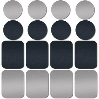 ACKLLR 16 Pieces Phone Car Mount Metal Plate with Adhesive for Magnetic Cradle-L
