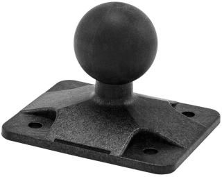 ARKON 4 Hole AMPS to 25mm Rubber Ball Adapter for Robust Mount Series - Black - 