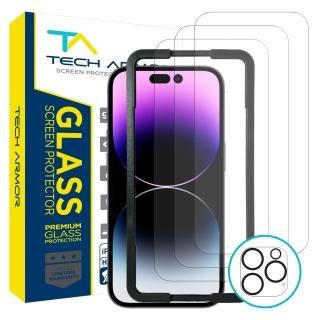 Tech Armor 3 Pack Screen Protector for iPhone 14 Pro Max6.7 inch + 1 Pack Camera
