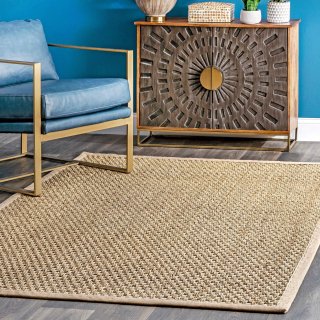 nuLOOM Hesse Seagrass Solid Outdoor Rug 3' x 5' Natural
