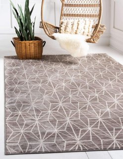 Unique Loom Uptown Collection by Jill Zarin Collection Geometric Modern Brown Ar