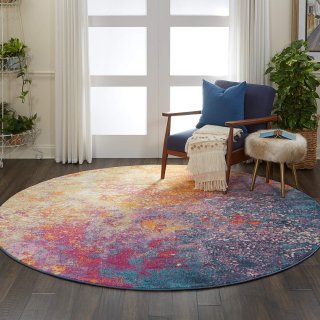 Nourison Passion Modern Abstract Colorful Sunburst Area Rug 8' x 10'